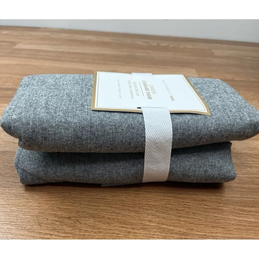 Pottery Barn‎ Teen Camden Standard Pillow Sham Steel Gray/Brown NEW